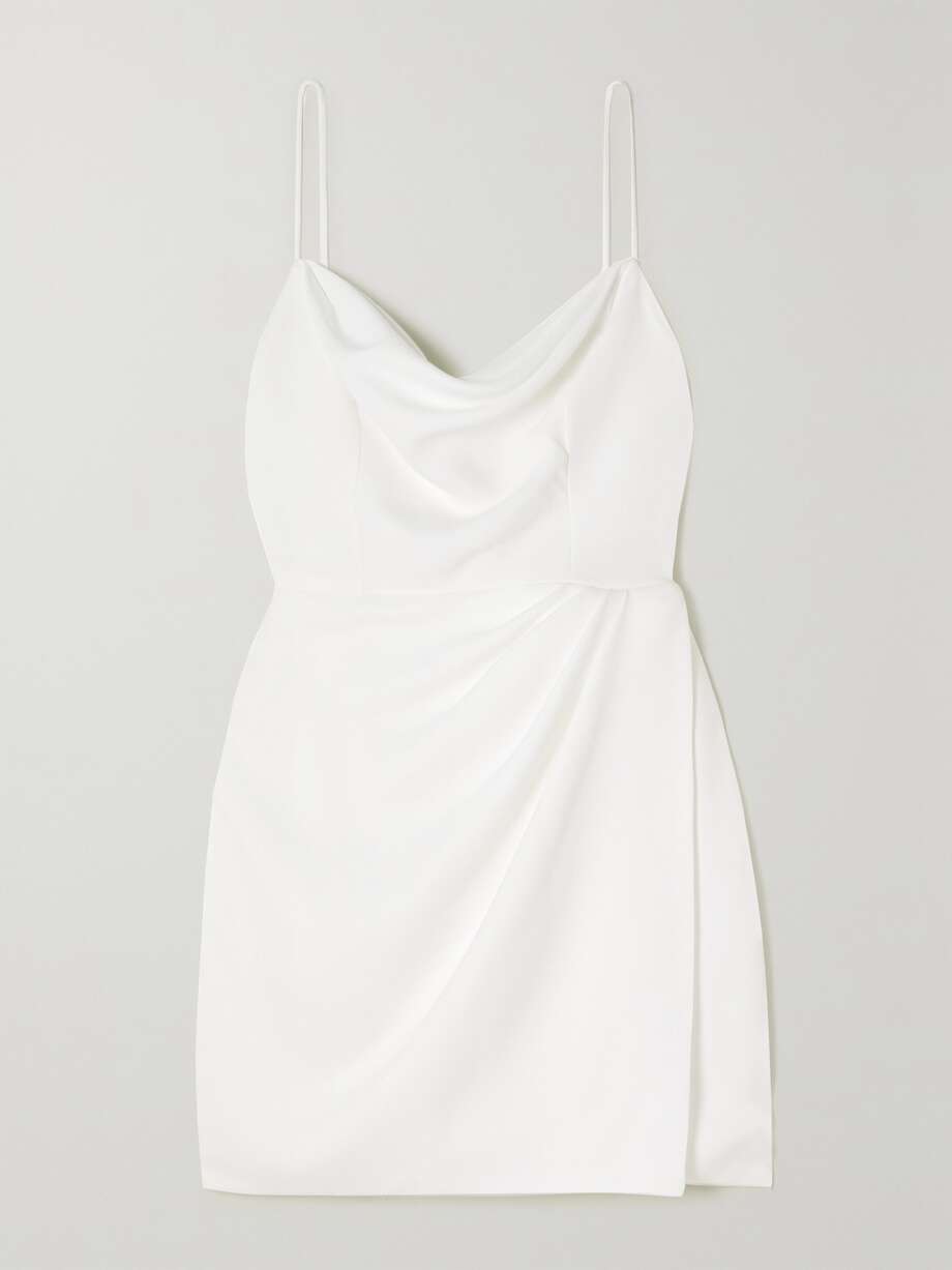 maisie draped satin mini dress