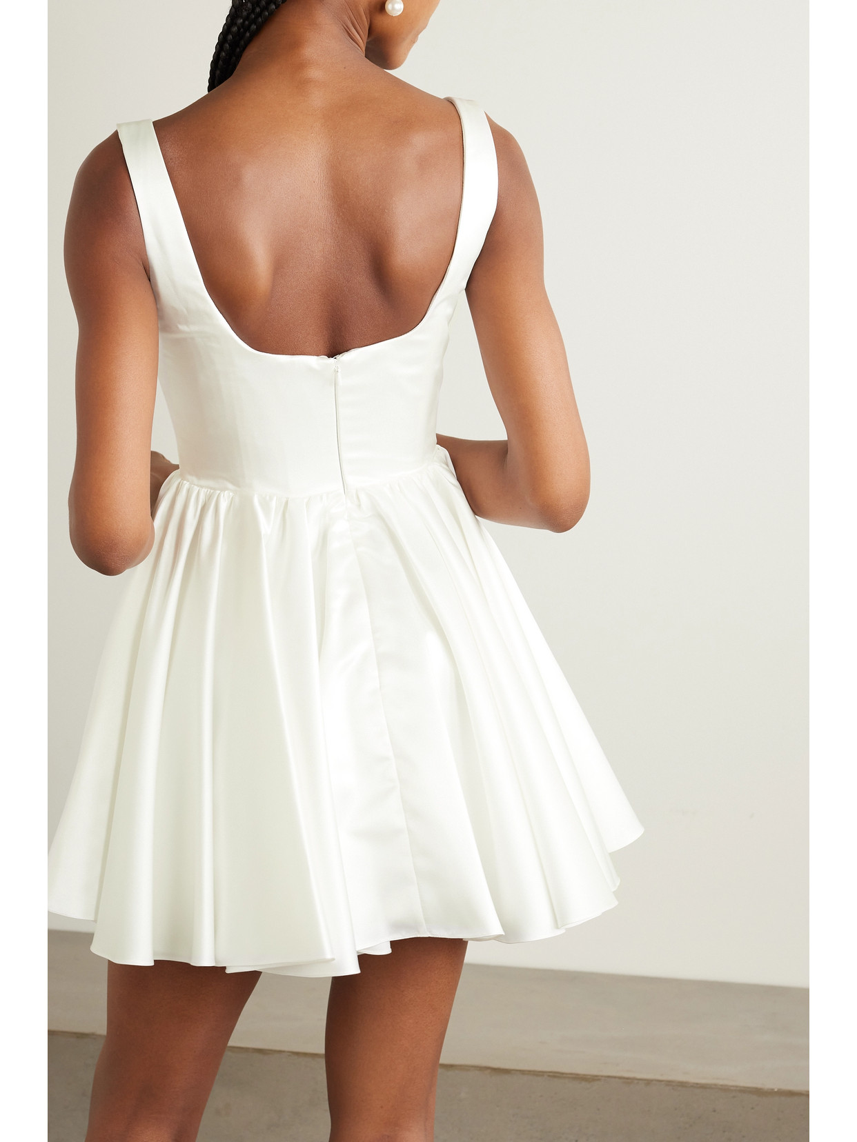 HALFPENNY LONDON MOLLY DUCHESSE-SATIN MINI DRESS