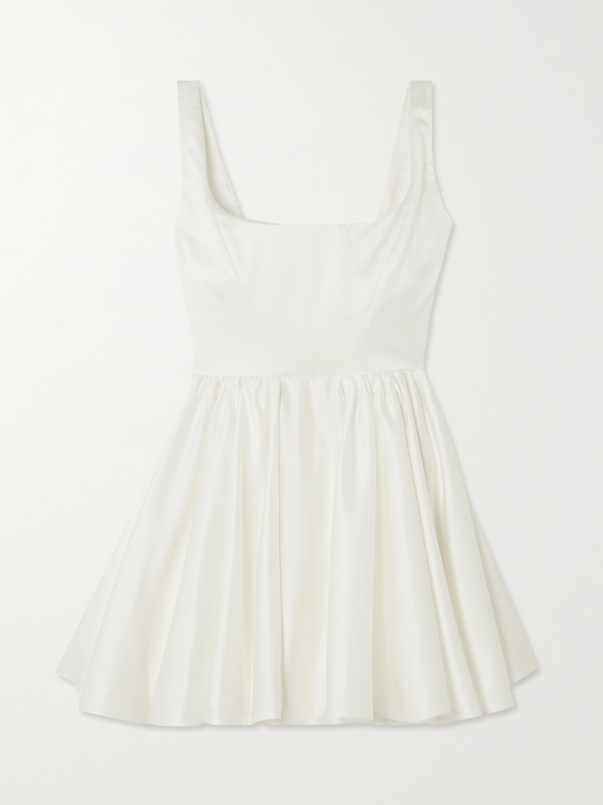 Halfpenny London Molly Duchesse-satin Mini Dress In White