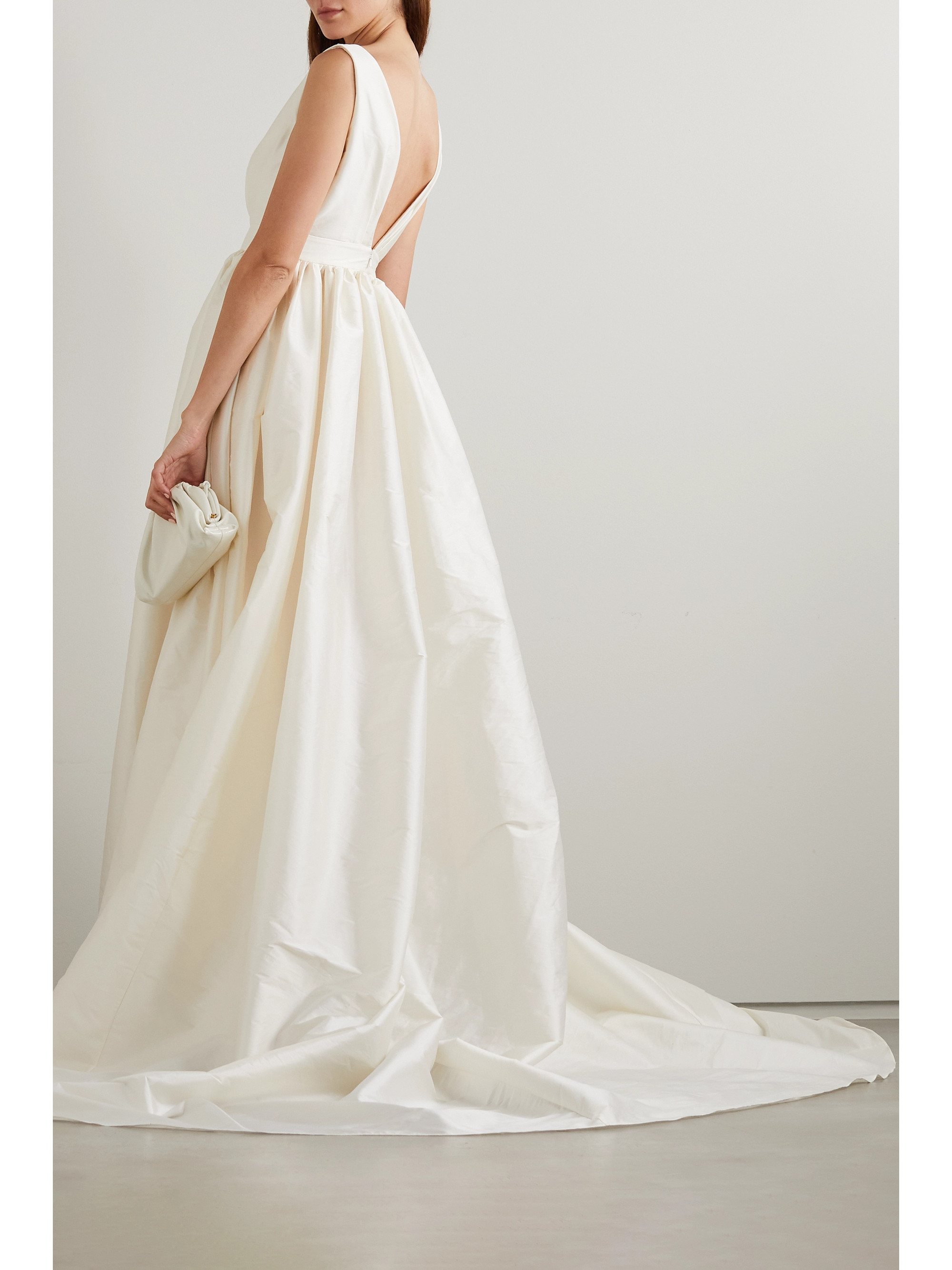 Halfpenny London Pleated taffeta gown thumbnail