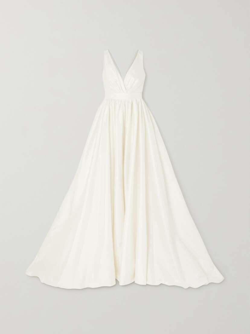 Halfpenny London Pleated Taffeta Gown