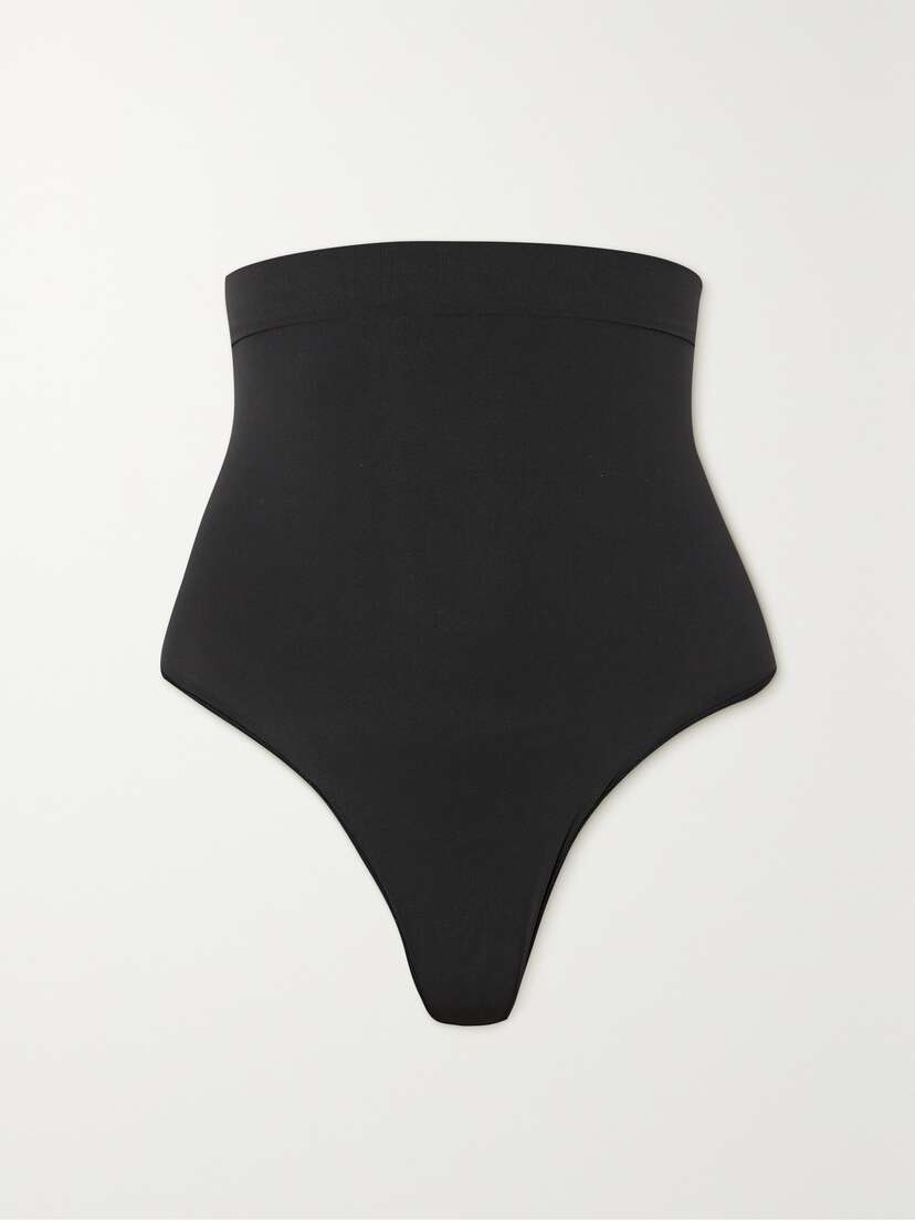 Skims Everyday Sculpt High Waist Thong - Onyx