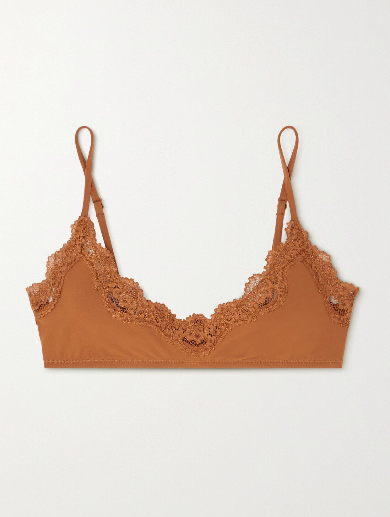 Skims Fits Everybody Lace-trimmed Stretch Scoop Bralette In Metallic