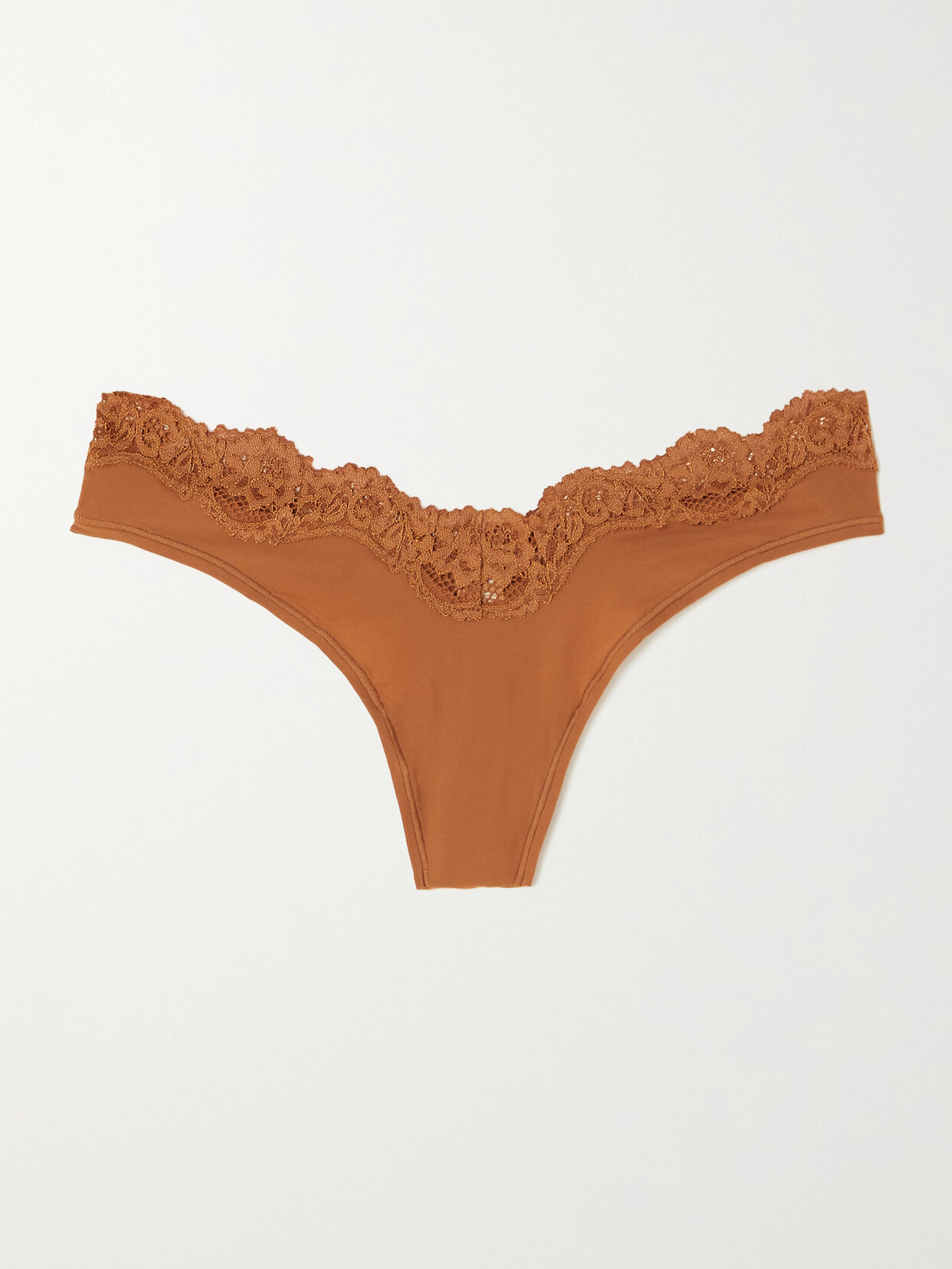 Shop Skims Fits Everybody Lace Thong In Metallic