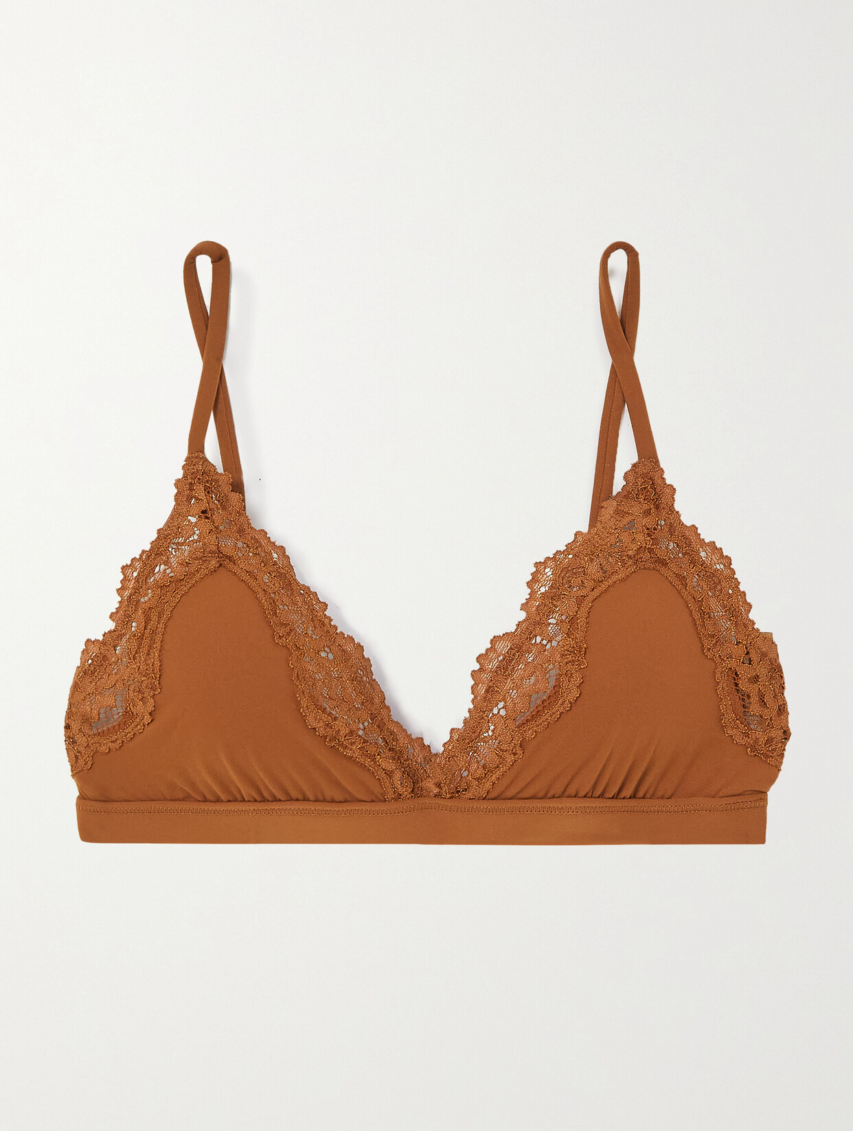 Shop Skims Fits Everybody Lace Triangle Bralette In Metallic