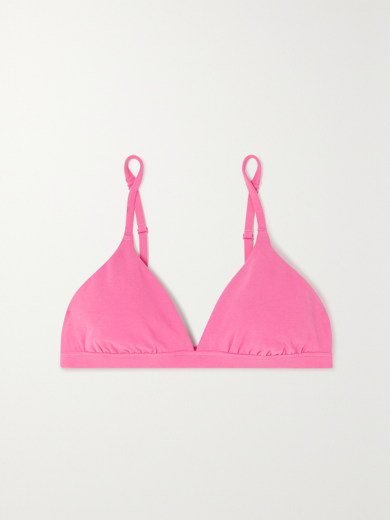 Skims - Cotton Collection Cotton-blend Jersey Triangle Bralette - Sugar Pink