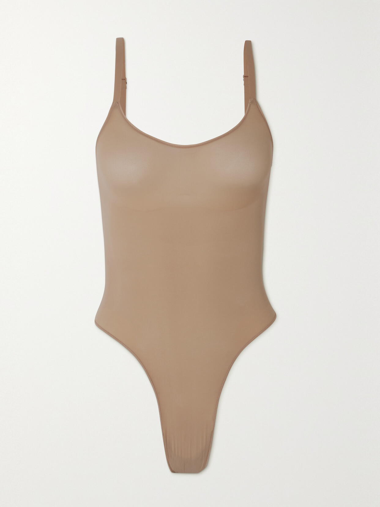 Skims Fits Everybody Square Neck Sleeveless Bodysuit In Neutrals