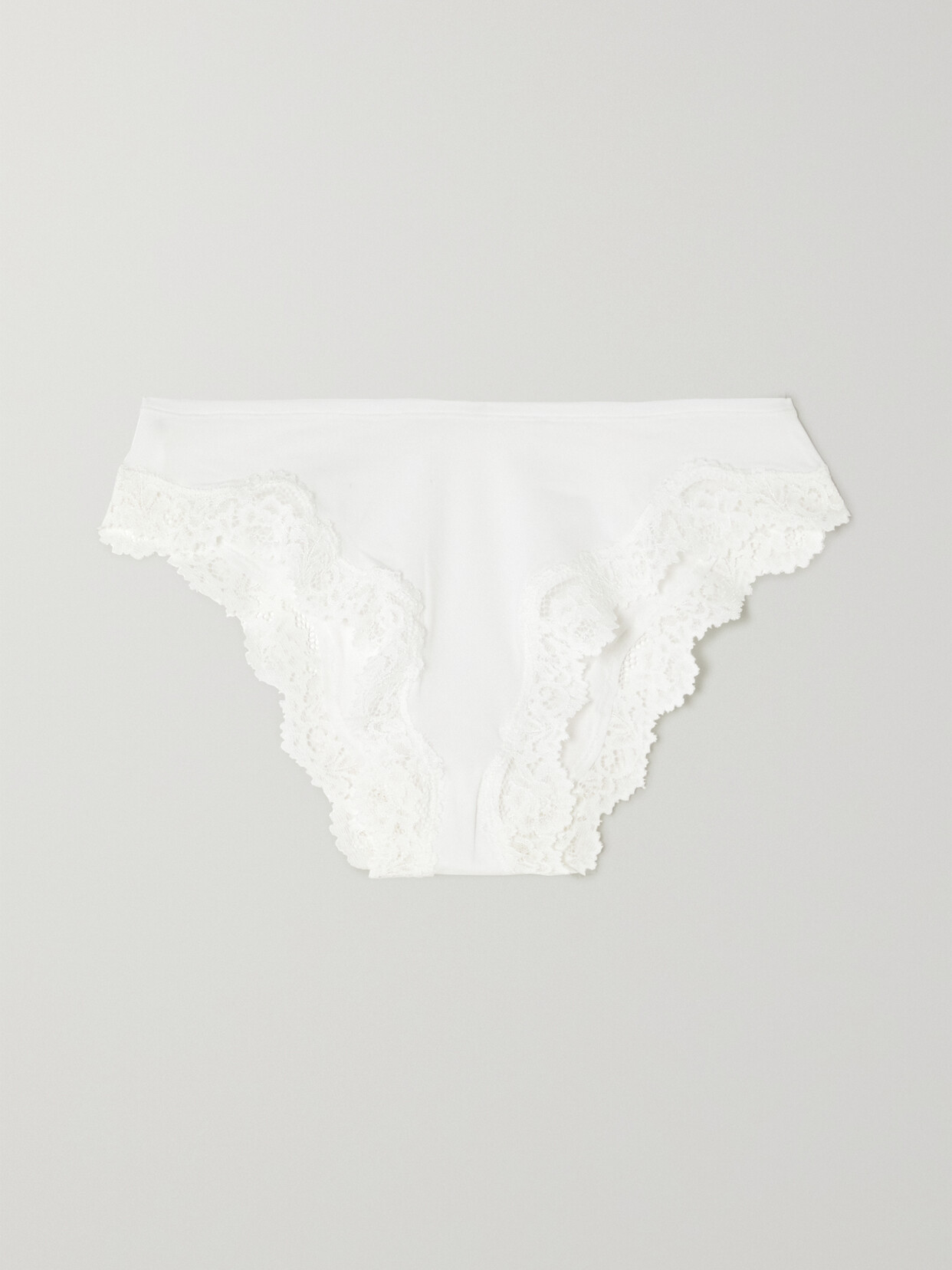 Skims Fits Everybody Cheeky Tanga Lace-trimmed Stretch Briefs - Marble