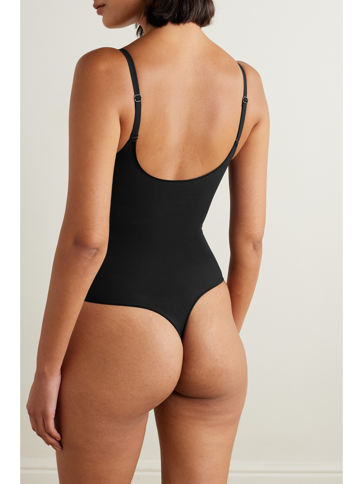 Skims Fits Everybody Cami Bodysuit In Onyx In Unknown