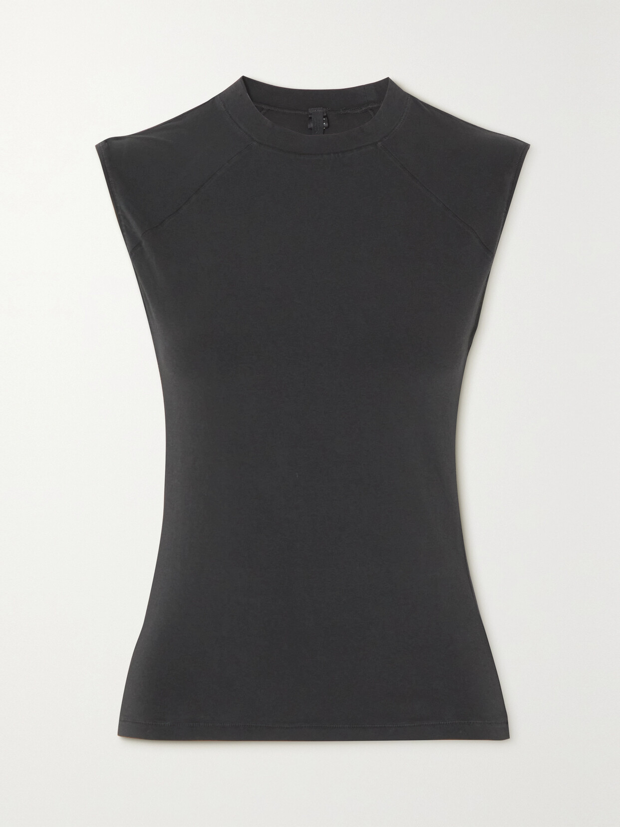 Skims - New Vintage Washed Cotton-blend Jersey Tank - Onyx