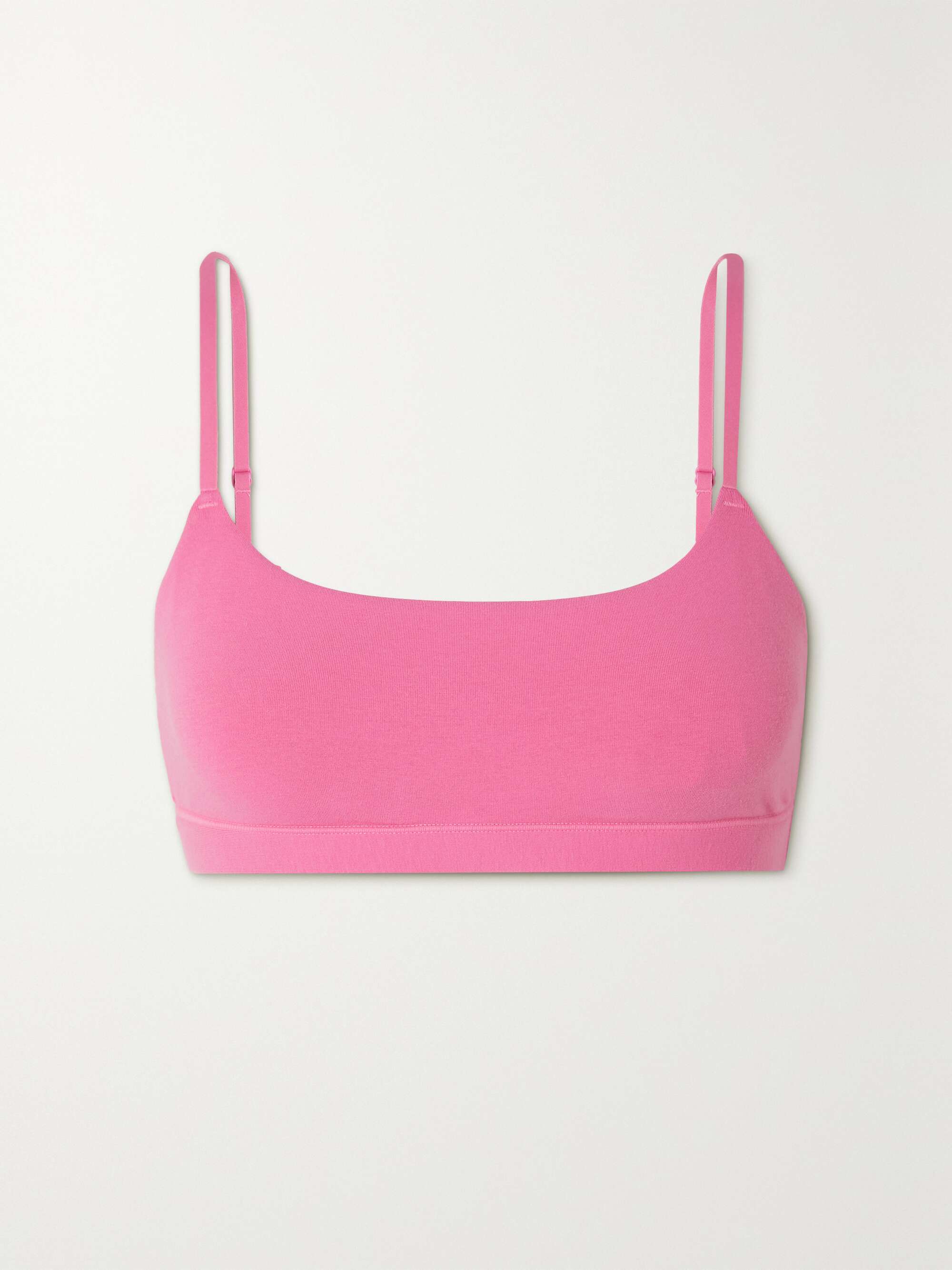 SKIMS Scoop stretchcotton jersey bralette Pink NETAPORTER