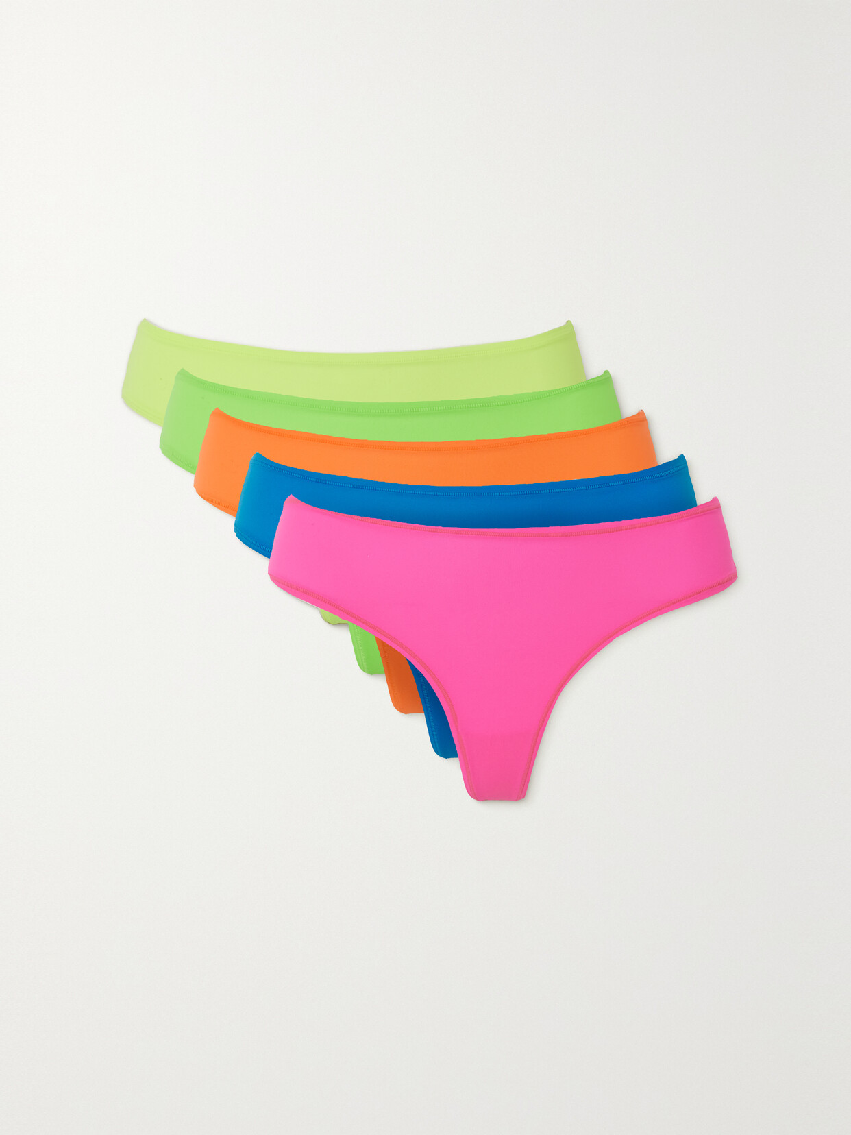 Skims - Fits Everybody Set Of Five Thongs - Neon Pink