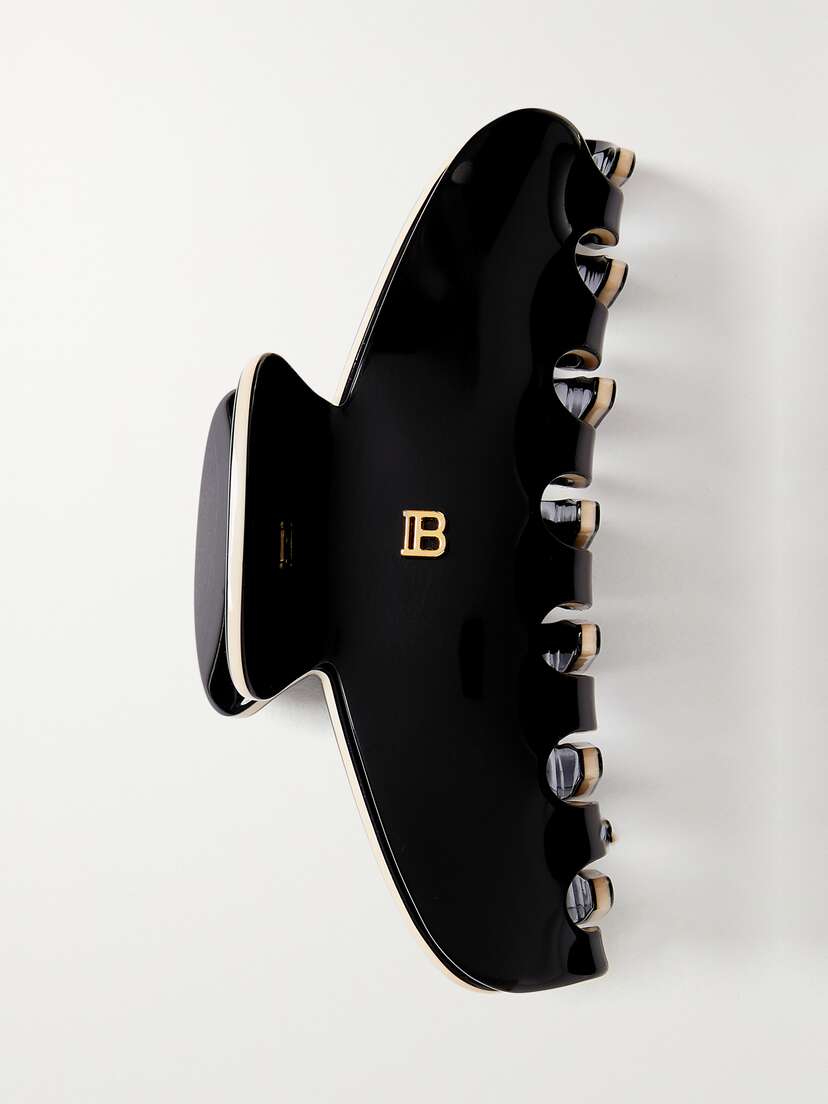 Balmain Embellished Two-tone Acetate Hair Clip