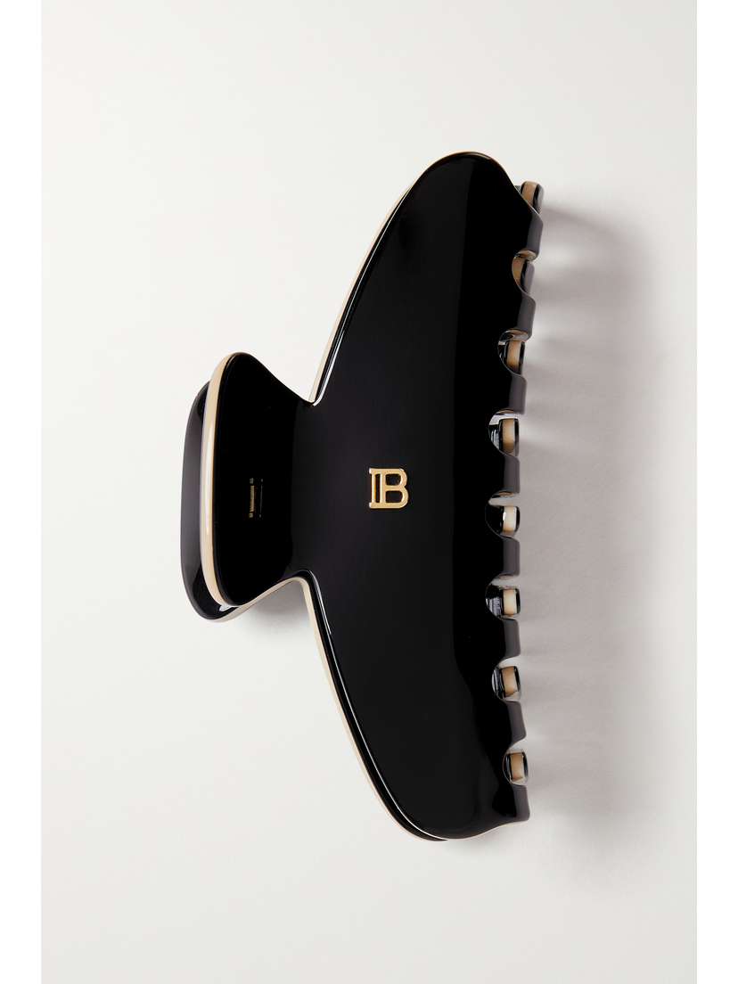 Balmain Embellished Two-tone Acetate Hair Clip