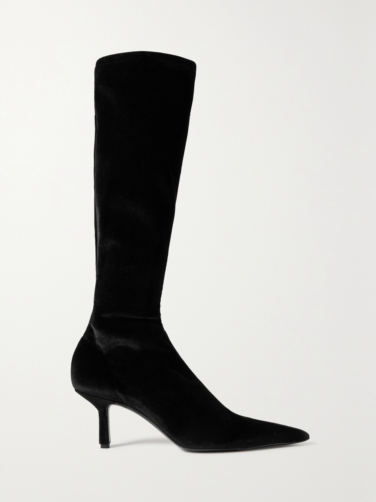 NEOUS Nosa Stretch-velvet Knee Boots - Black