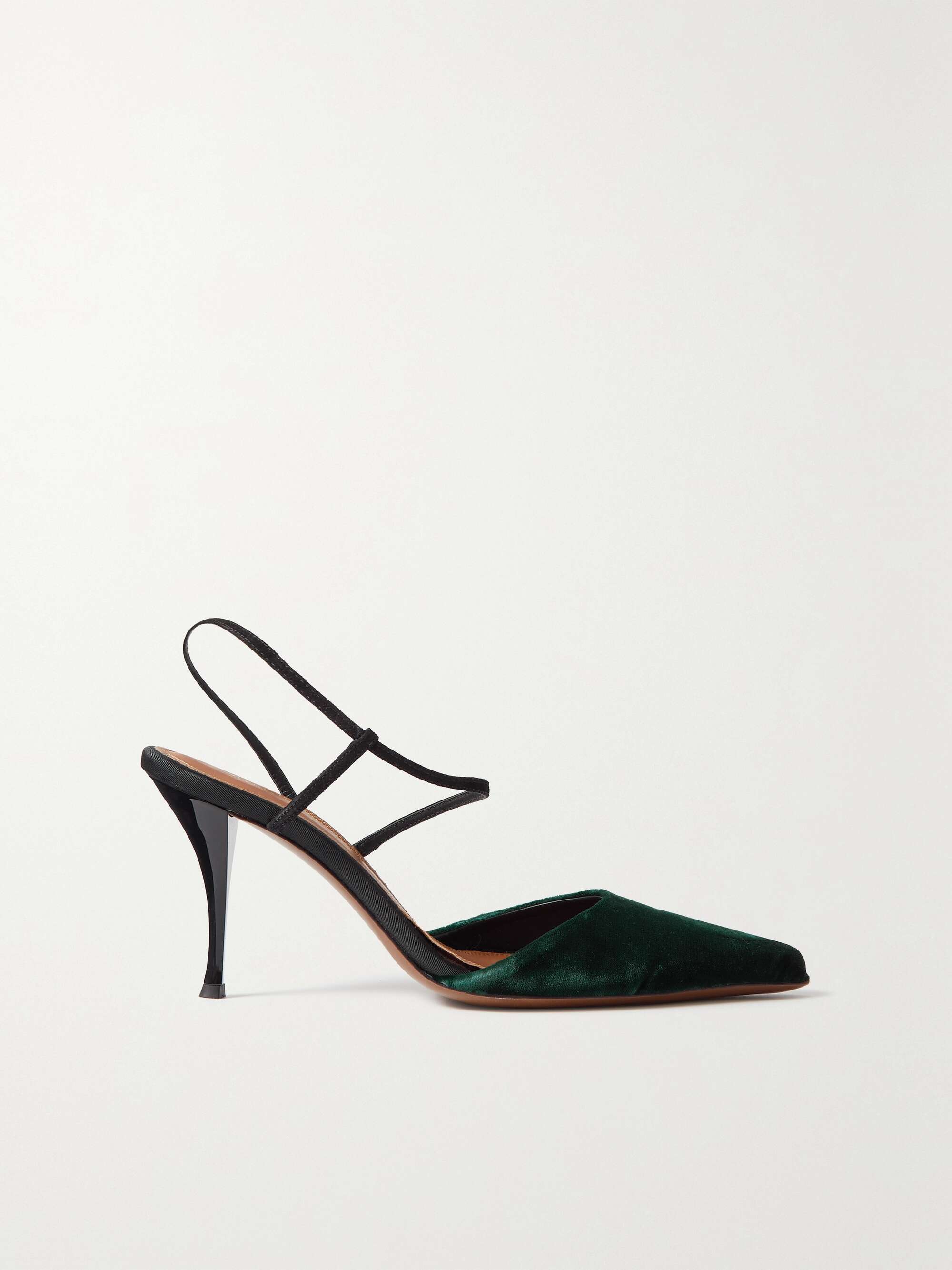 NEOUS Tangra suede-trimmed velvet pumps | NET-A-PORTER