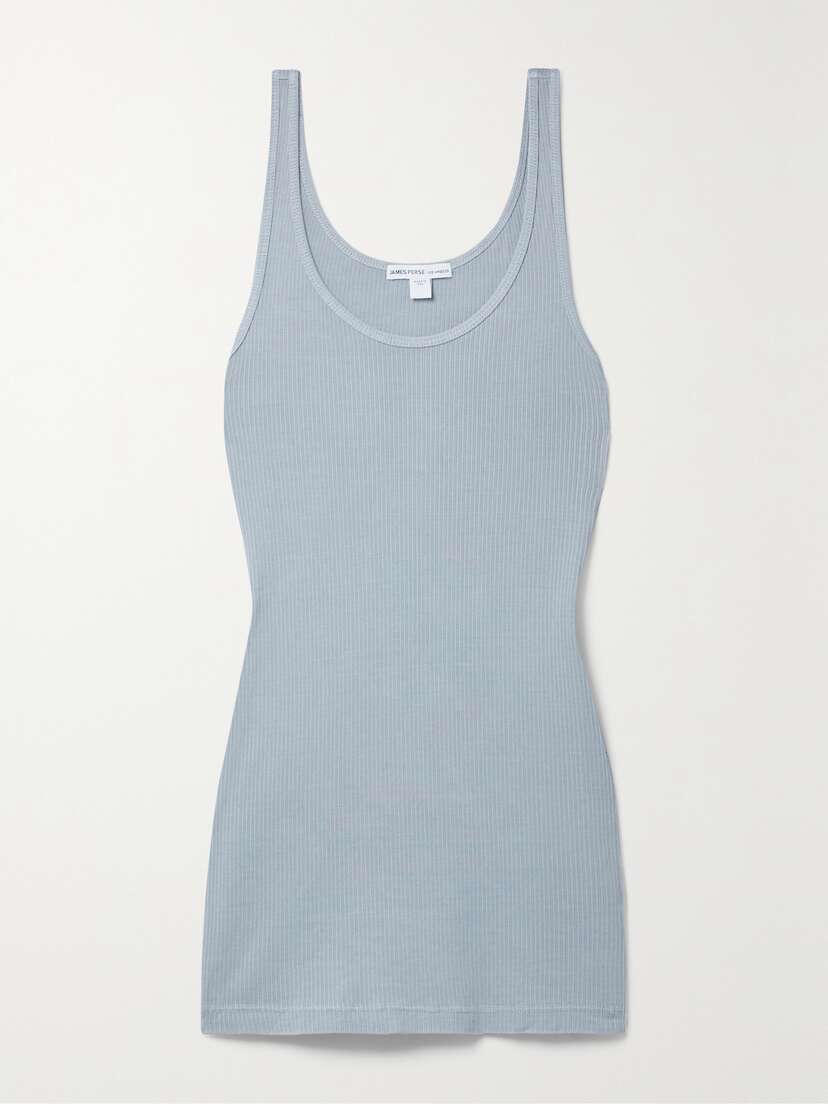 James Perse The Daily Ribbed Stretch-supima Cotton Tank