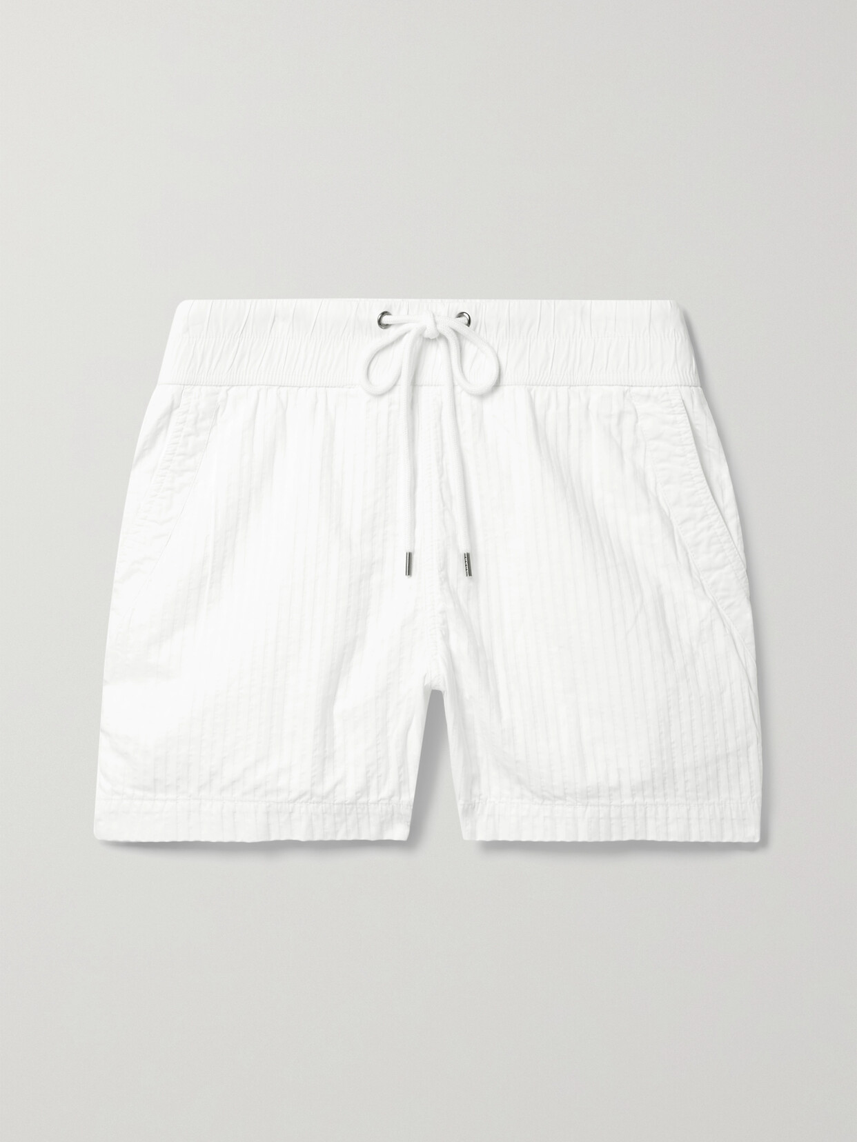 James Perse - Ribbed Cotton And Lyocell-blend Shorts - White