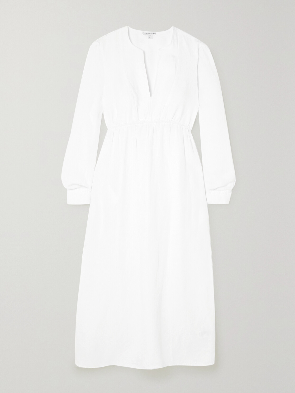 James Perse - Tencel Lyocell And Linen-blend Midi Dress - White