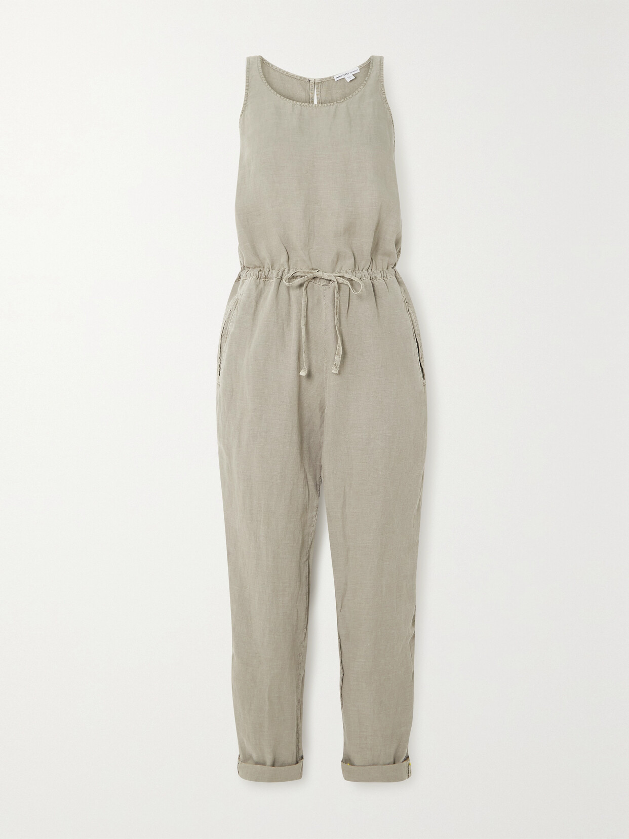 James Perse - Tencel™ Lyocell And Linen-blend Canvas Jumpsuit - Brown