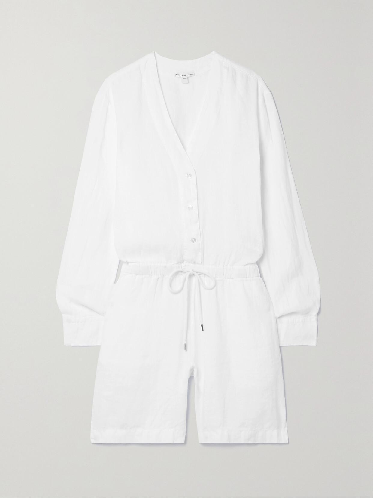 James Perse Linen Playsuit - White