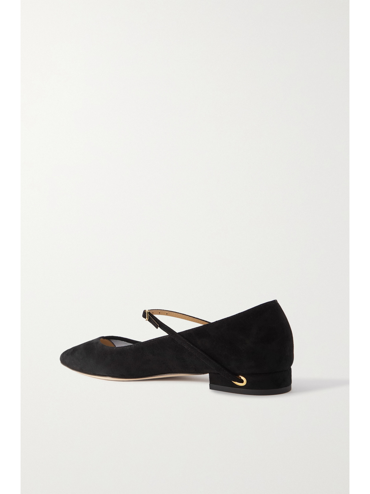 Jennifer Chamandi Leather Lorenzo Ballet Flats In Black