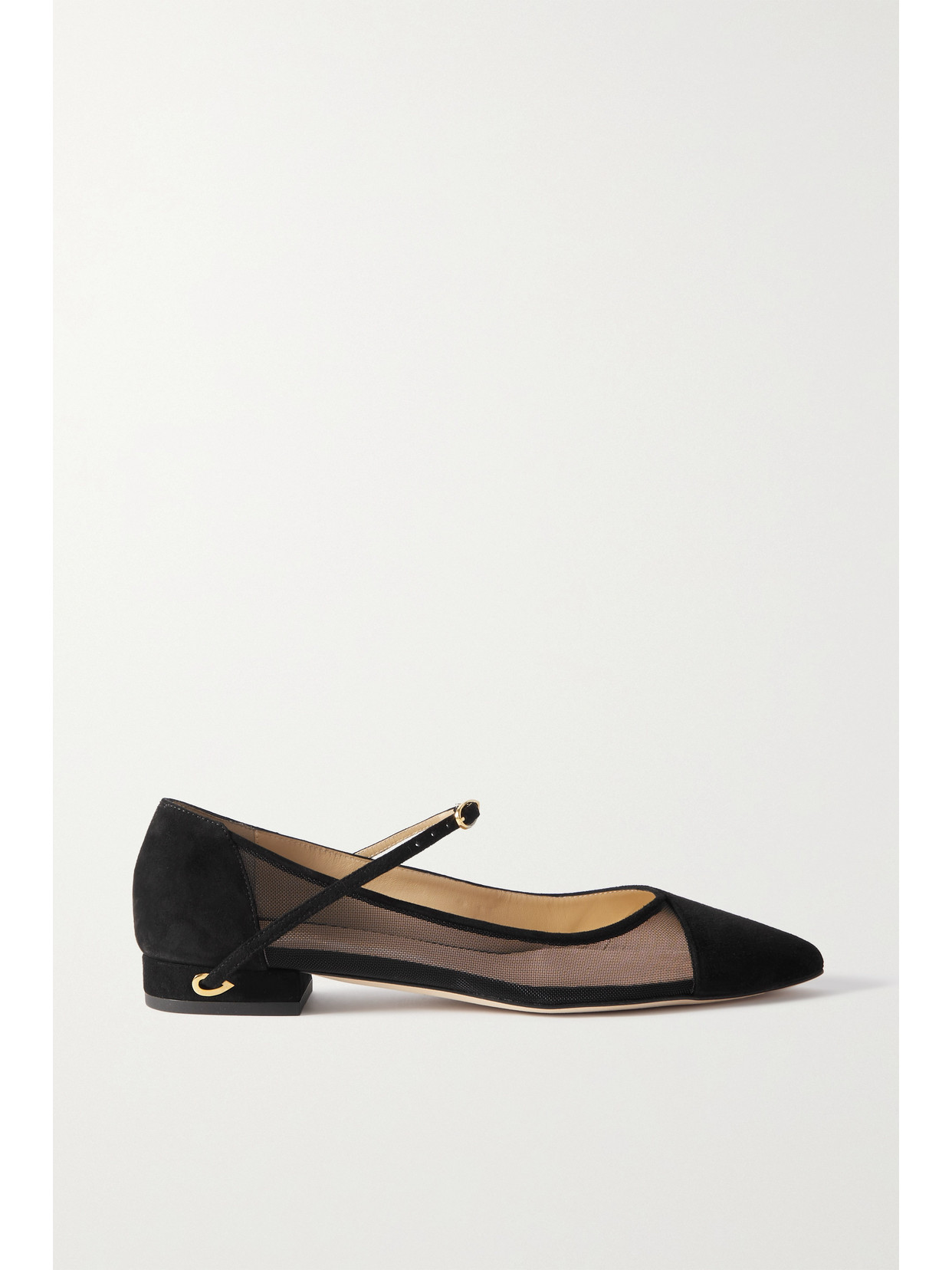 Jennifer Chamandi Leather Lorenzo Ballet Flats In Black