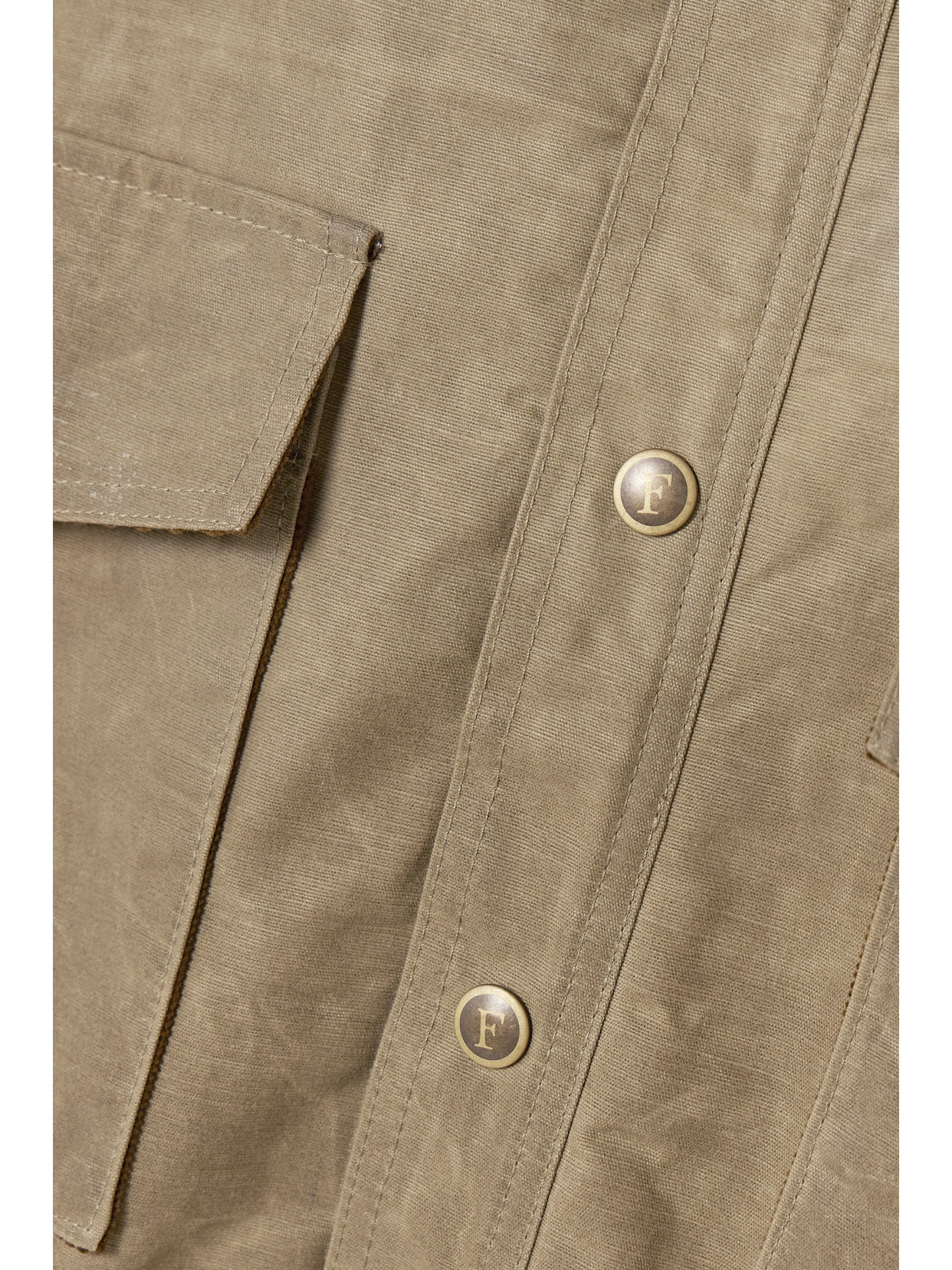 Fortela Fleur Coated Cotton Jacket In Green