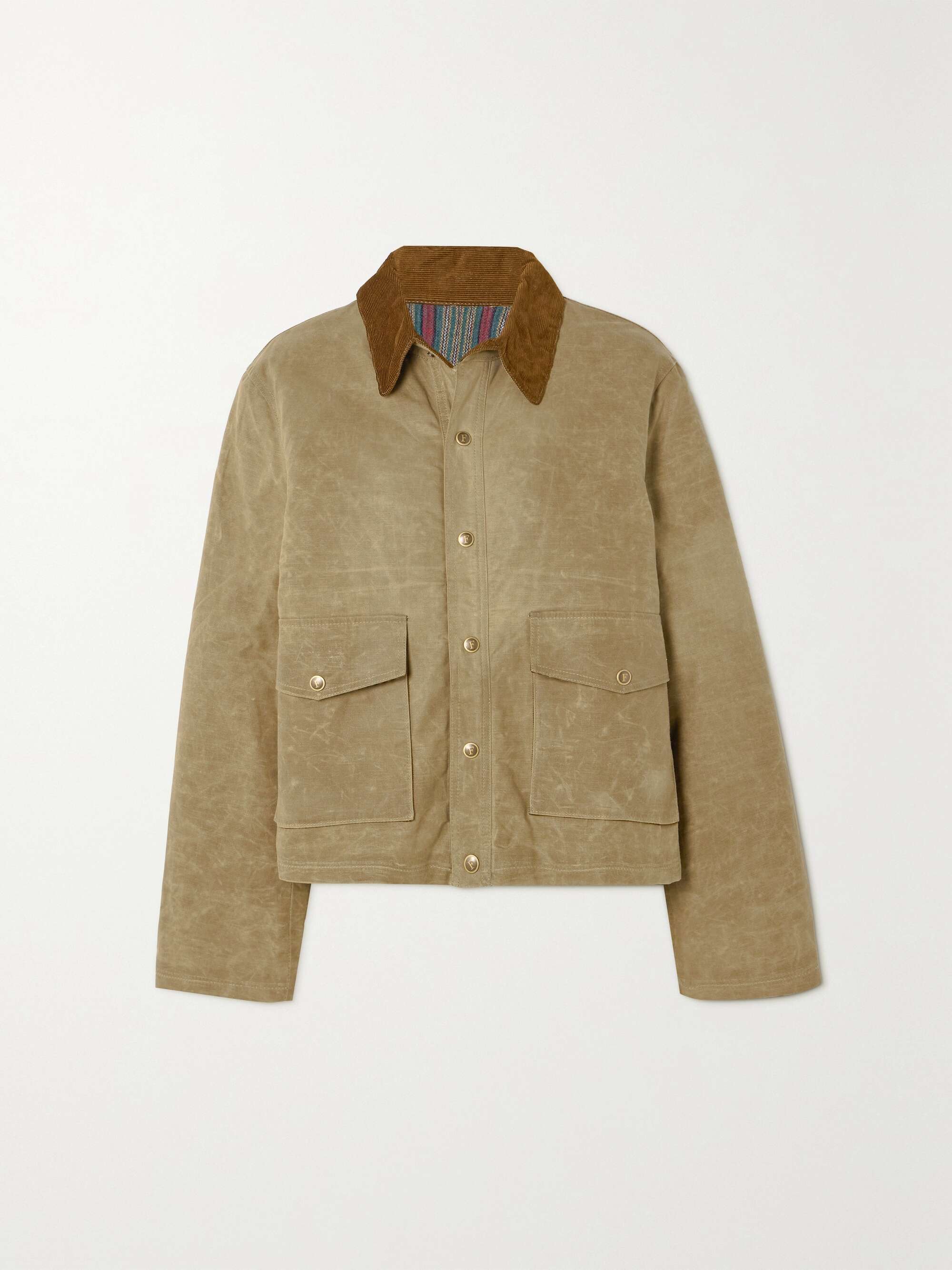 FORTELA Fleur suede-trimmed coated-canvas jacket | NET-A-PORTER