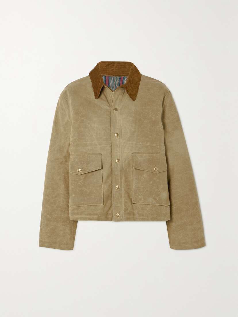 Fortela Fleur Suede-trimmed Coated-canvas Jacket