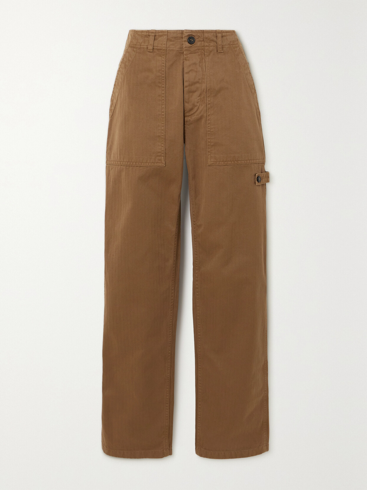 Fortela Jerry Cotton Straight-leg Cargo Pants In Green