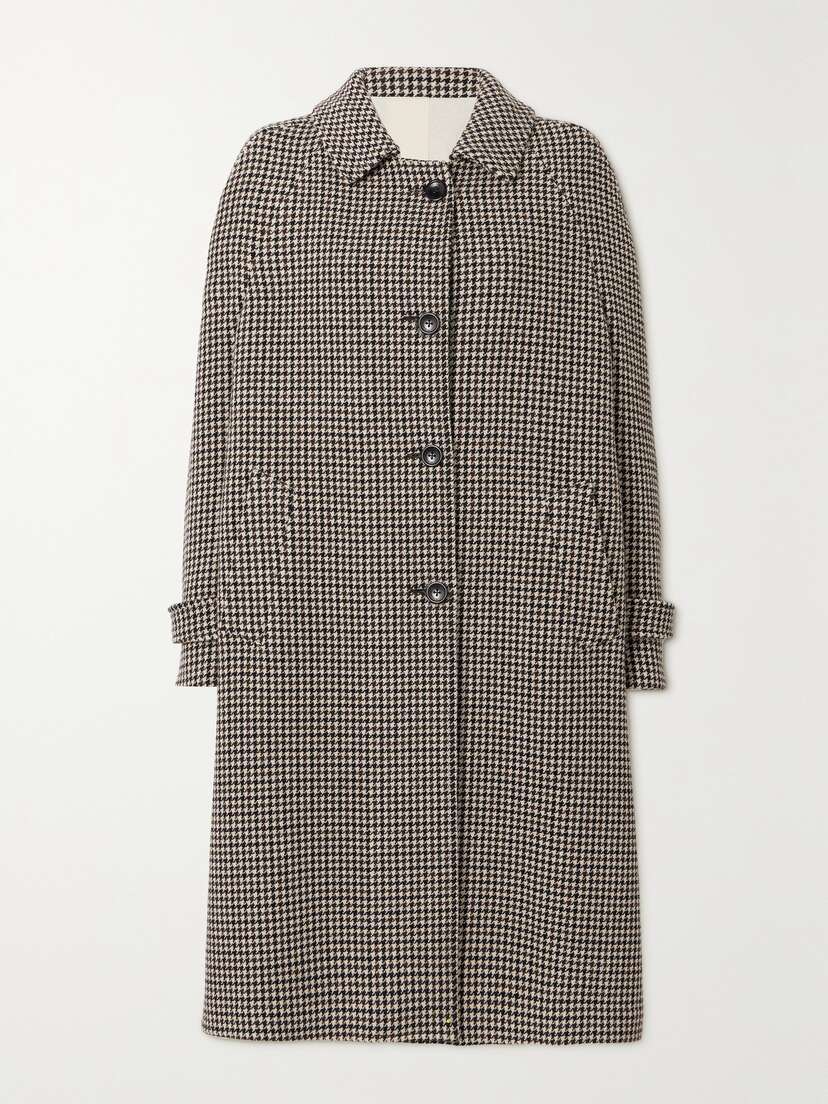 Fortela Alessandro Houndstooth Wool-blend Coat