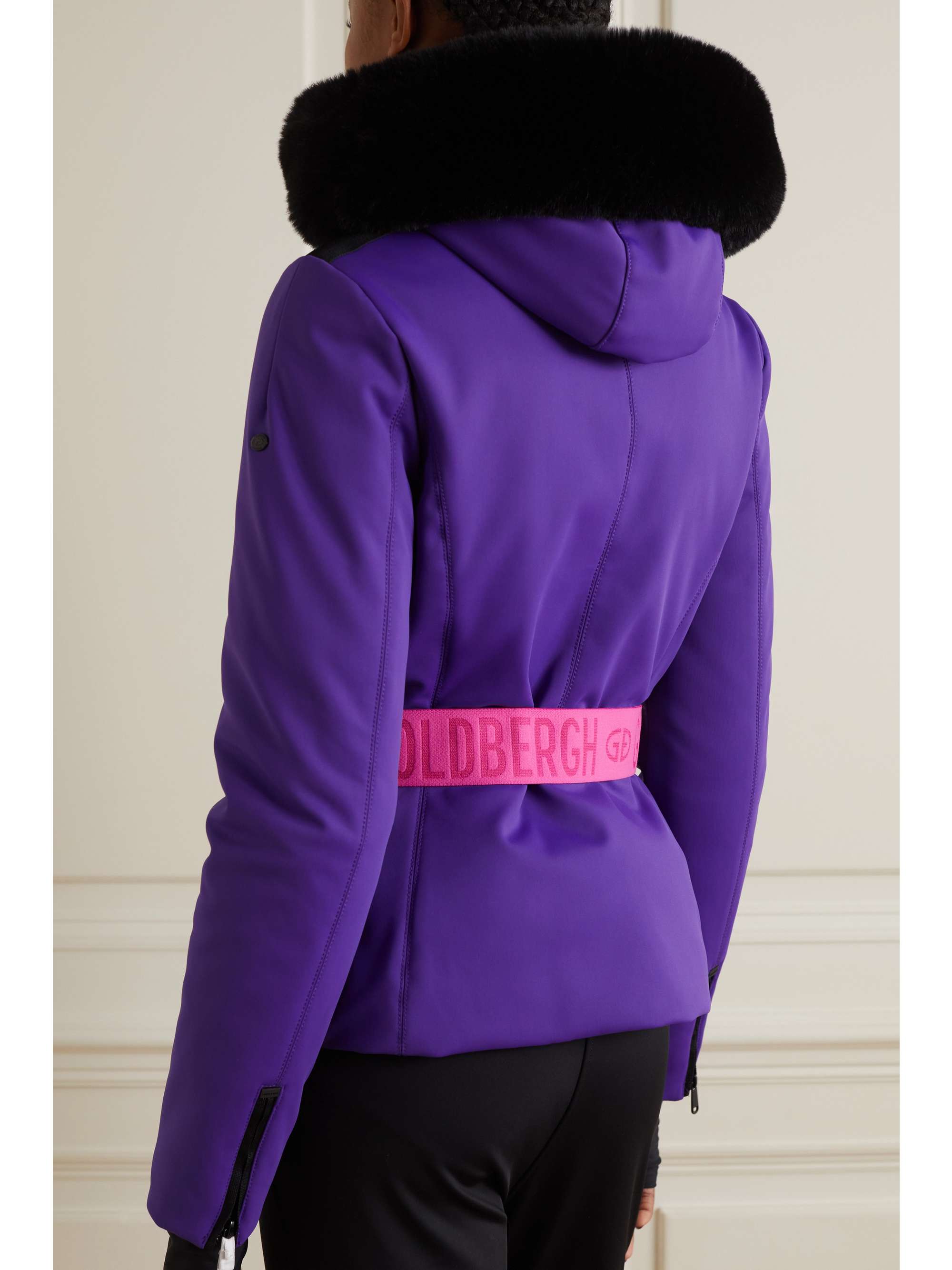 GOLDBERGH Hida hooded belted faux furtrimmed down ski jacket NETA