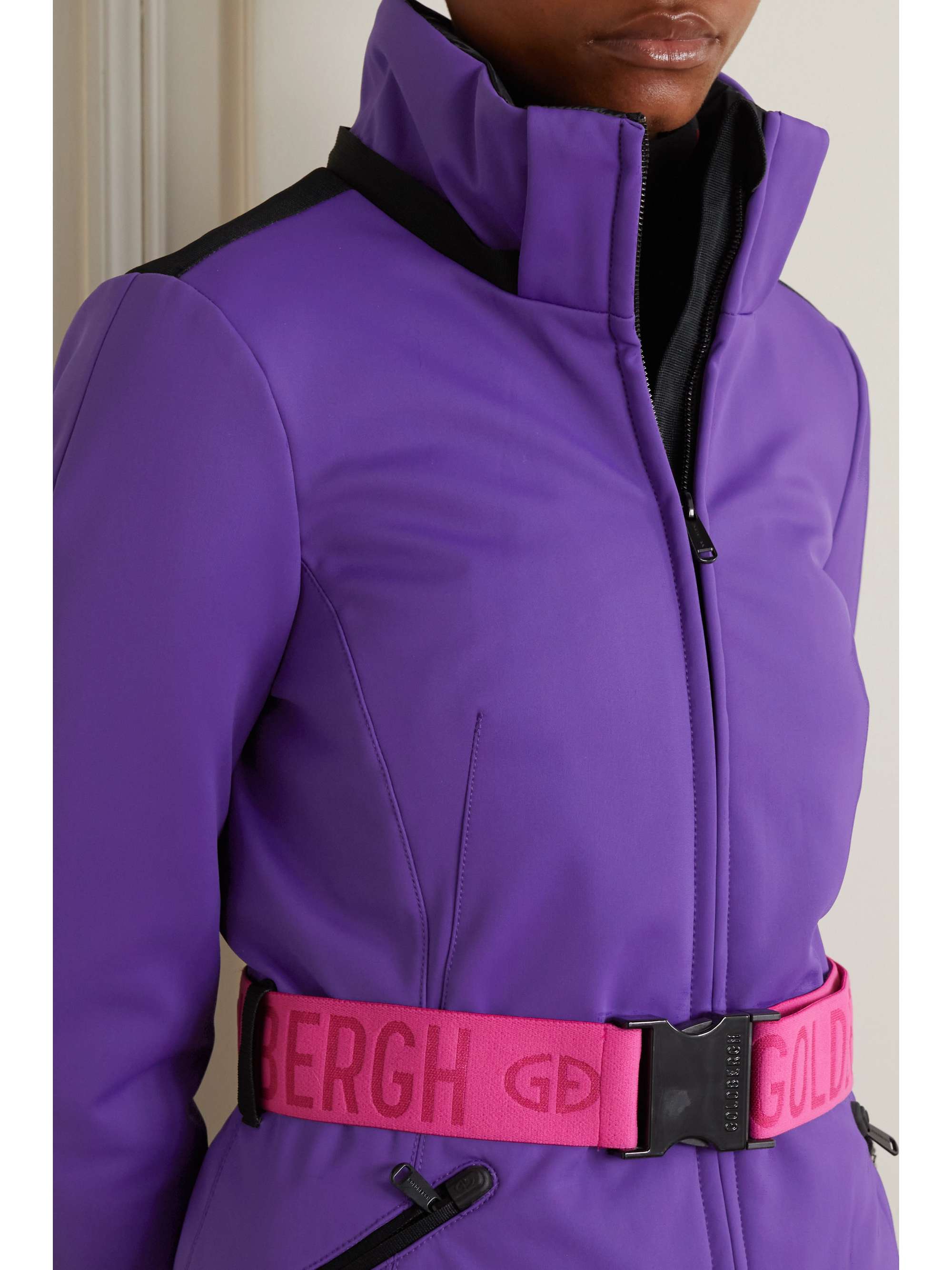 GOLDBERGH Hida hooded belted faux furtrimmed down ski jacket NETA