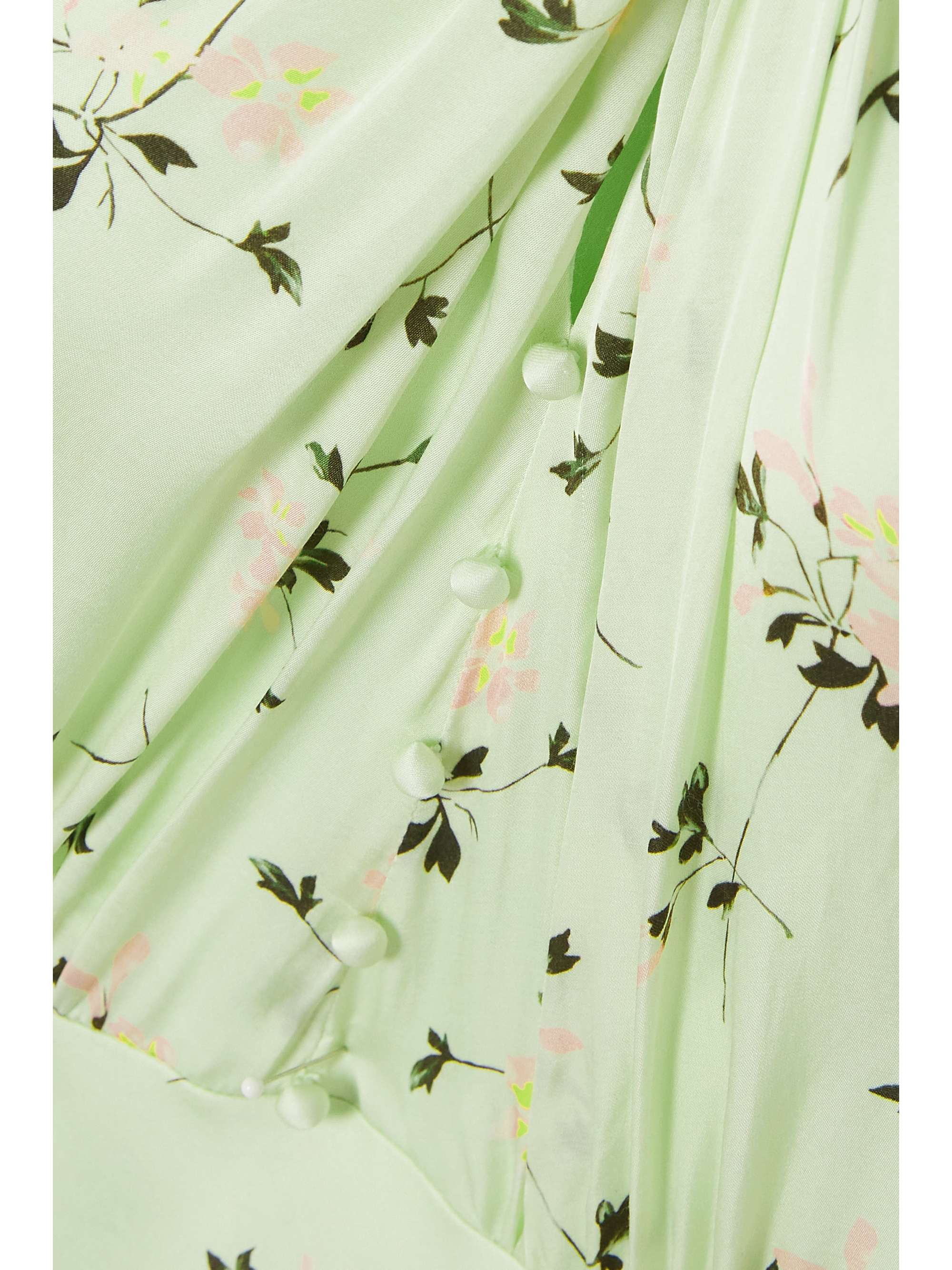 SELF-PORTRAIT Twist-front floral-print crepe de chine maxi dress