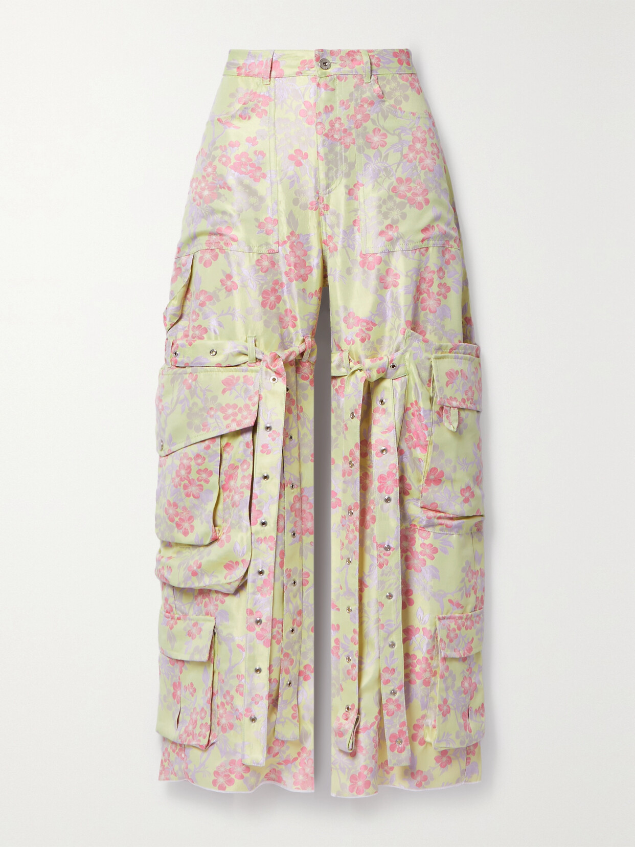 Marques' Almeida Brocade Wide-leg Cargo Pants In Multi