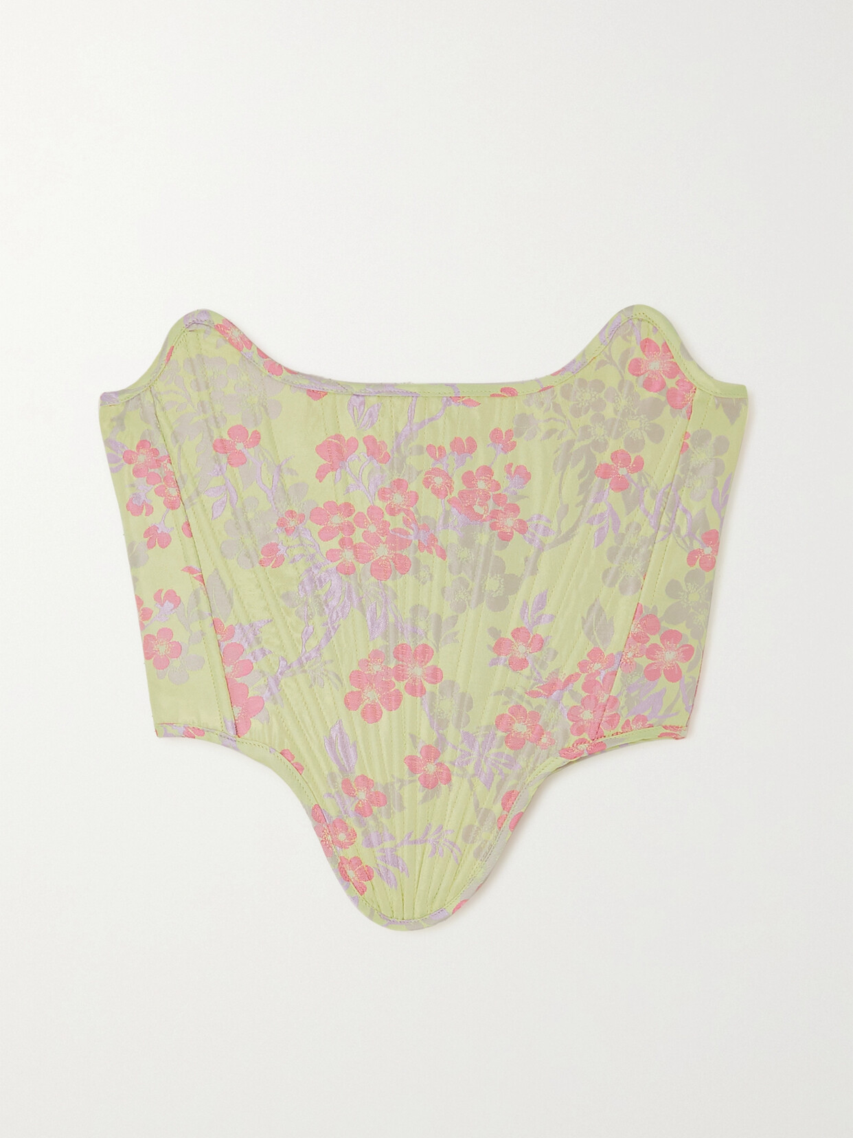 Marques'Almeida Brocade Bustier Top - Green