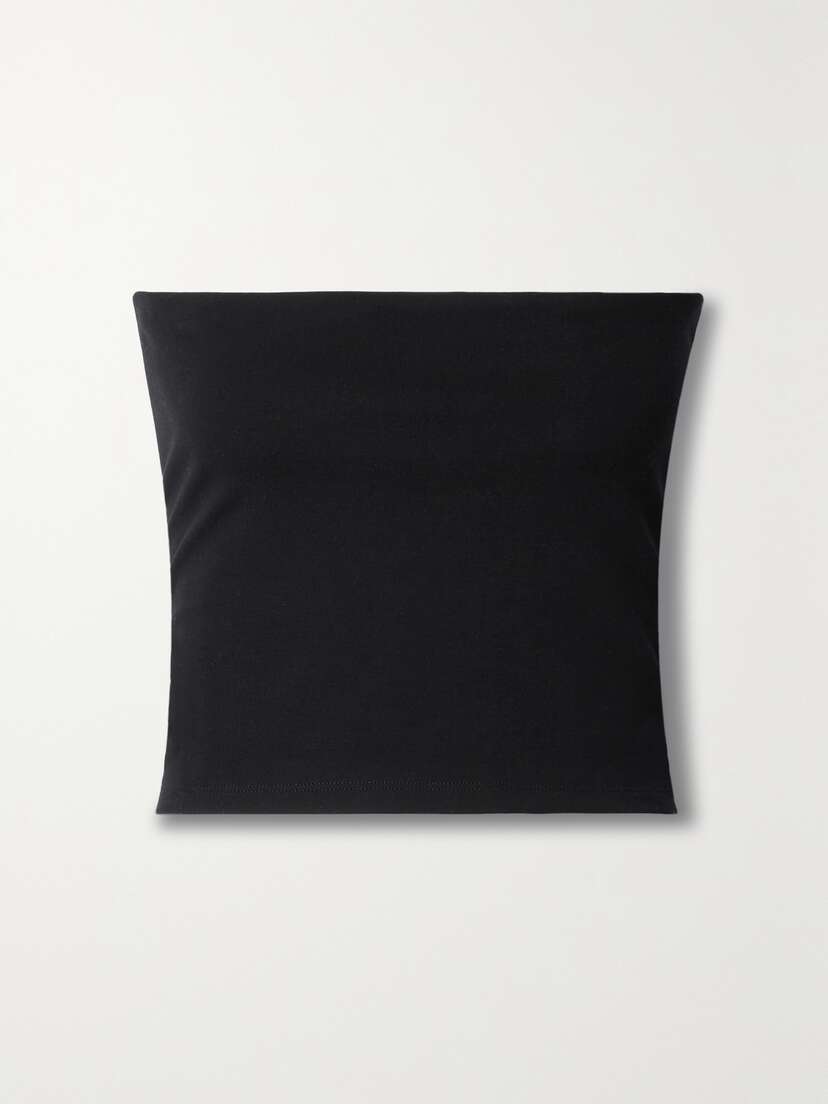 LESET Rio Strapless Cropped Stretch-ponte Top