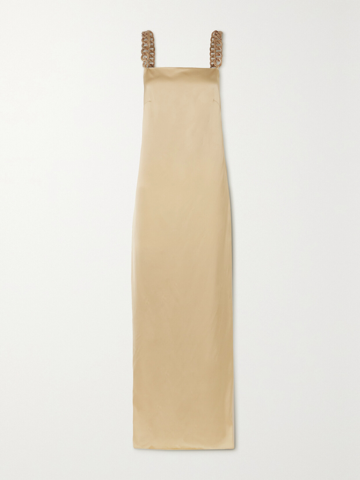 ESSE Studios - + Net Sustain Lumerie Chain-embellished Metallic Satin Maxi Dress - Cream