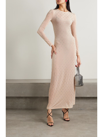 Rabanne Crystal-embellished stretch-jersey maxi dress