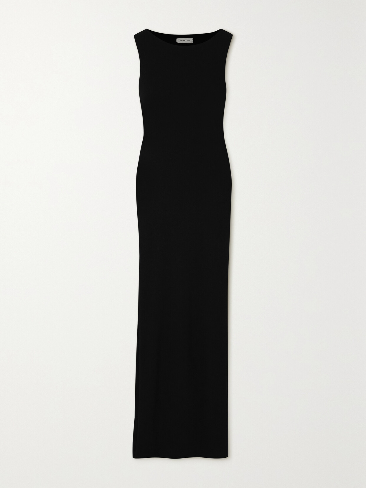 Grace Ling + Net Sustain Open-back Stretch-jersey Maxi Dress - Black
