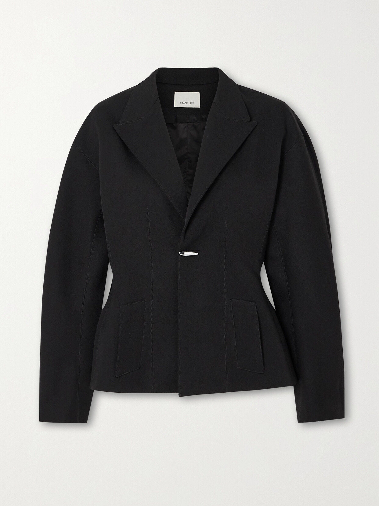 Grace Ling - + Net Sustain Embellished Wool-gabardine Blazer - Black