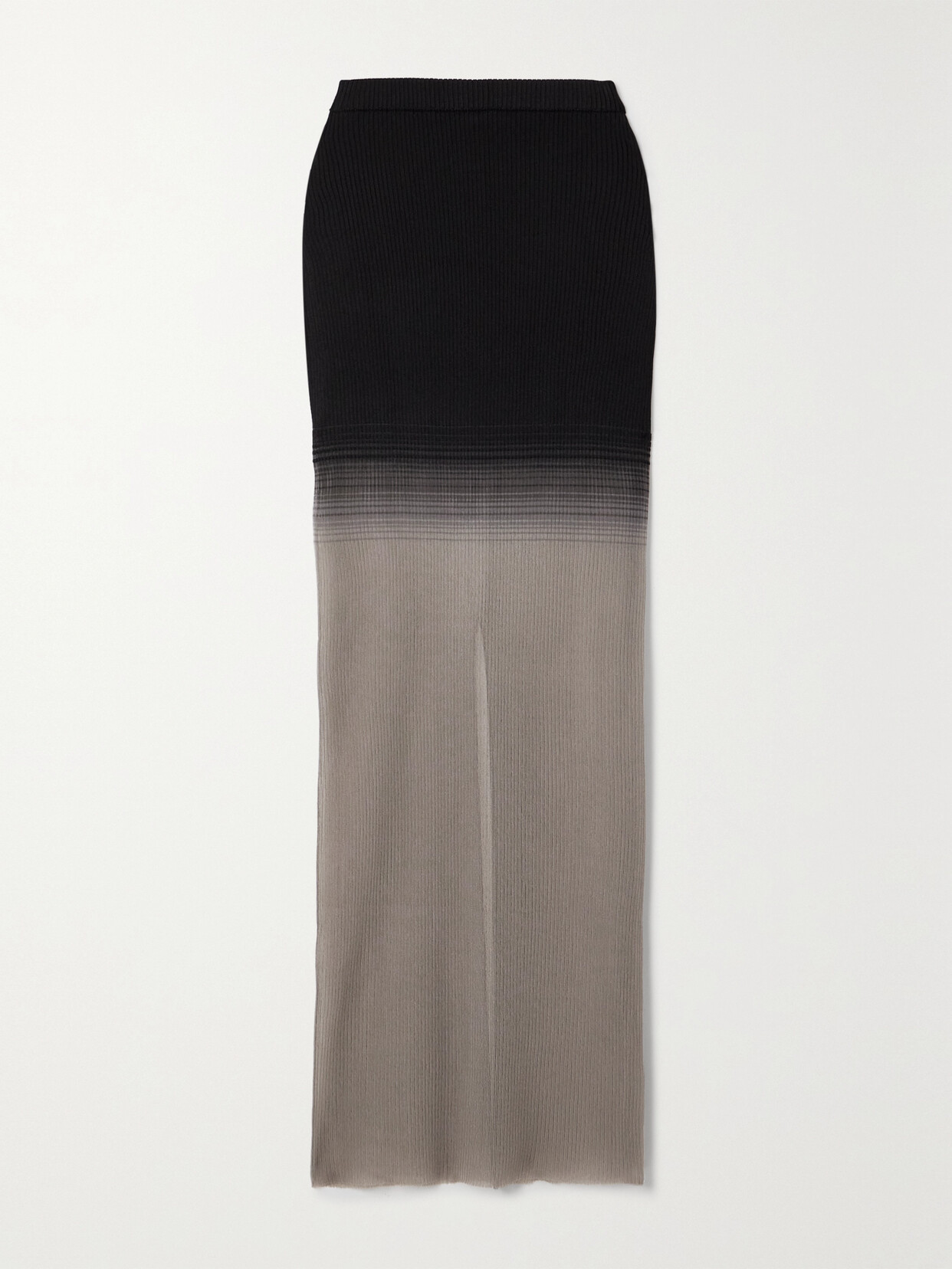 Grace Ling + Net Sustain Evanescent Dégradé Knitted Maxi Skirt - Black