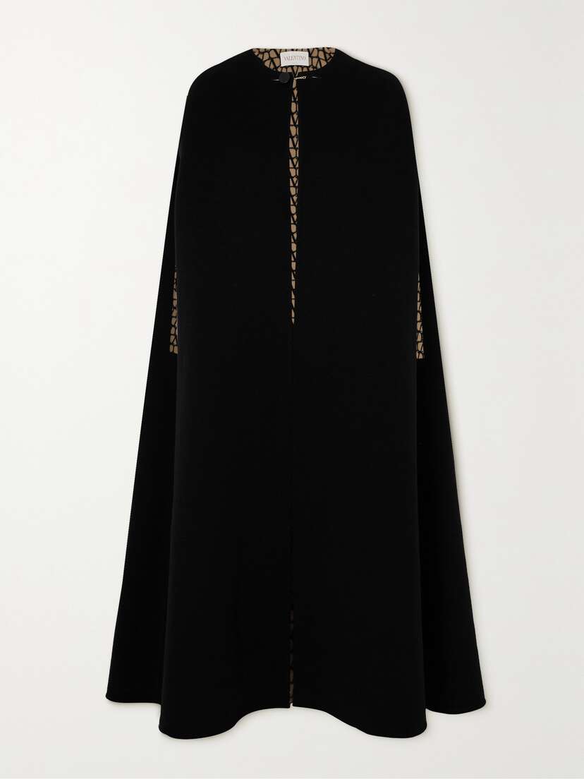 Valentino Garavani Wool And Silk-blend Cape