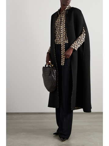Valentino Garavani Wool and silk-blend cape