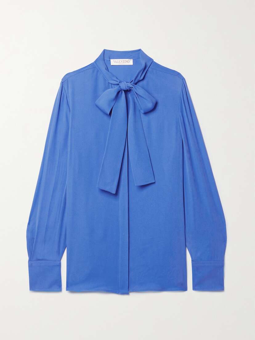 Valentino Garavani Pussy-bow Silk Shirt