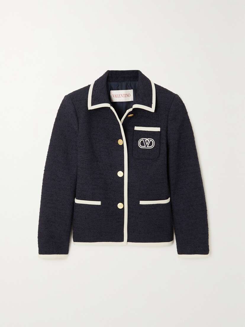 Valentino Garavani — Embroidered piped tweed jacket