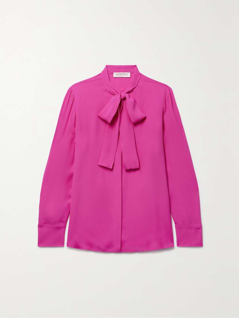 Valentino Garavani Pussy-bow Silk Shirt