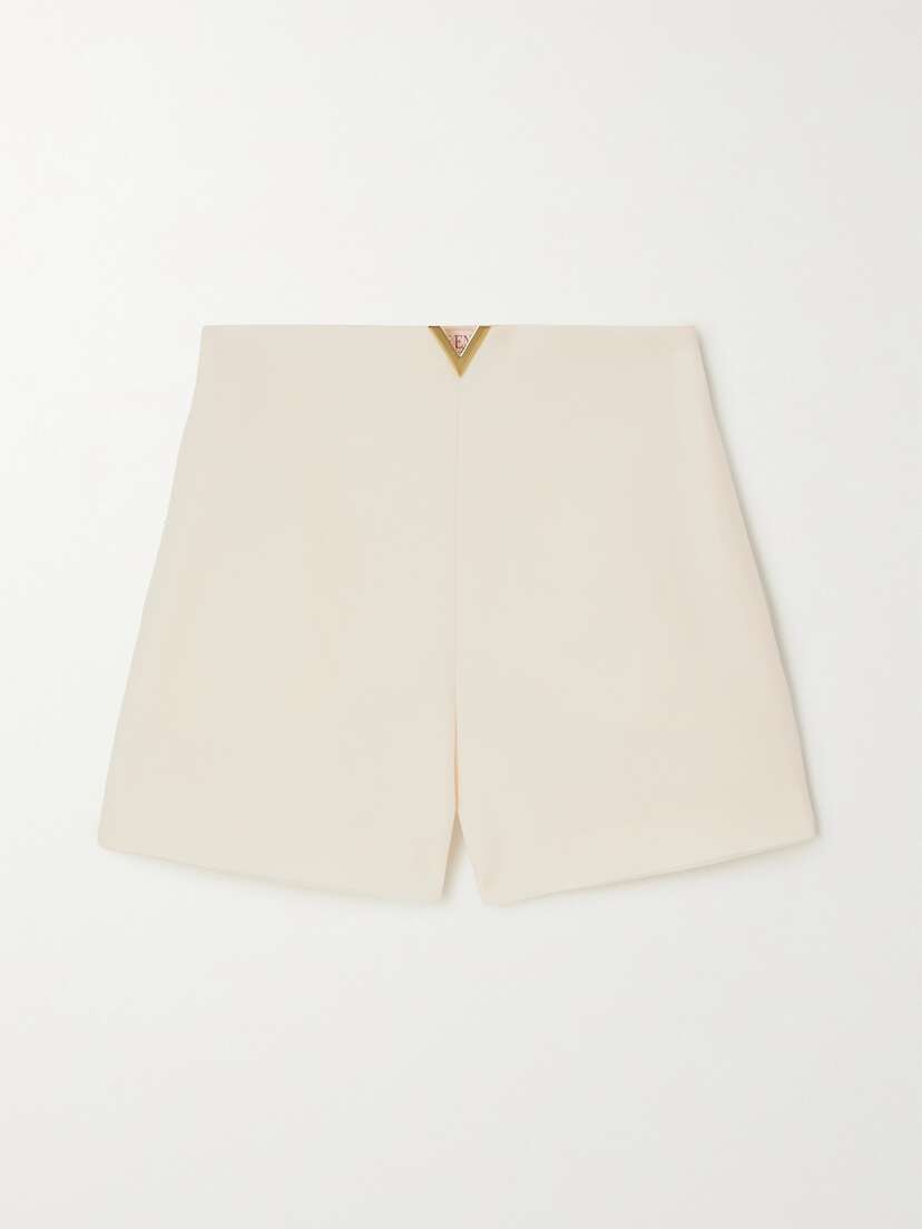 Valentino Garavani Wool And Silk-blend Crepe Shorts