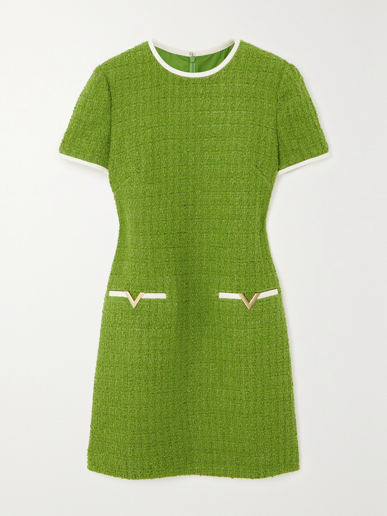 Valentino Garavani Embellished Bouclé-tweed Mini Dress